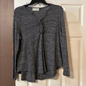 Gray Long Sleeve Top by